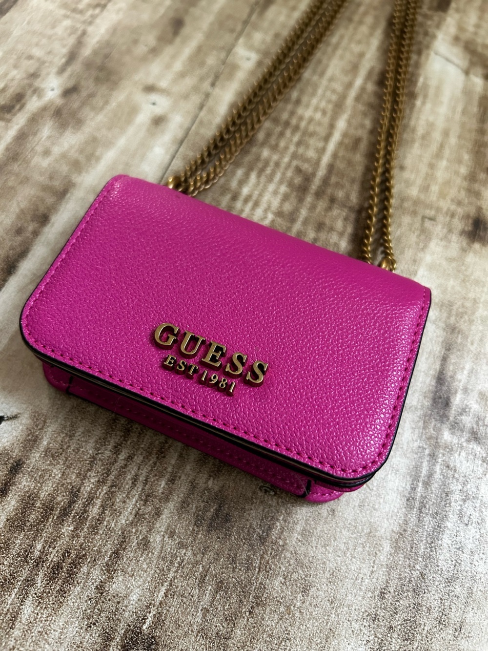 GUESS Noelle Micro Mini Leather Chain Crossbody